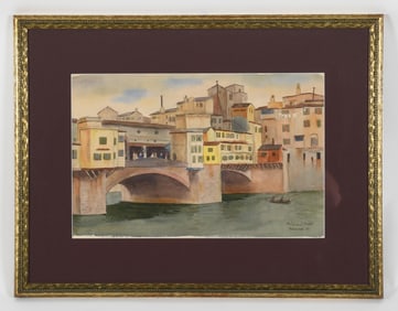 Richard Harrison Crist (1909 - 1985) Watercolor, Florence