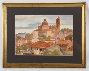 Richard Harrison Crist (1909 - 1985) Watercolor, Taxco Mexico