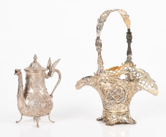 Two Pieces of Continental Silver Hollowware