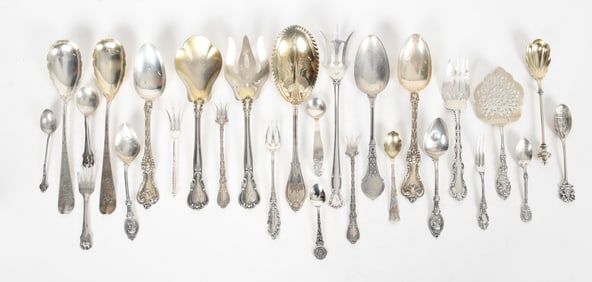 A Group of Sterling Silver Flatware