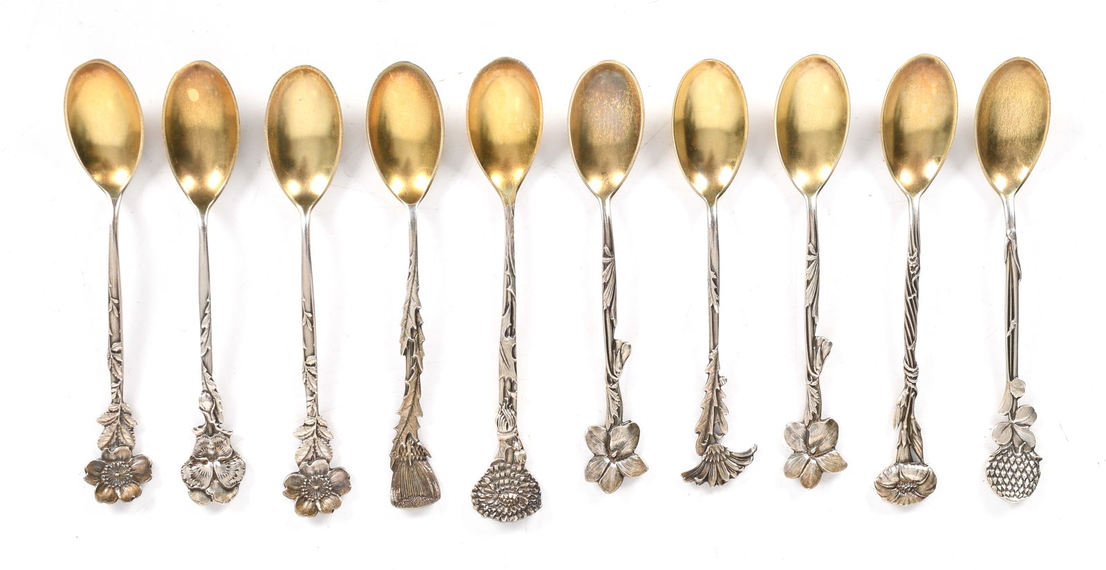 A Set of Tiffany Sterling Silver Demitasse Spoons (1 of 5)