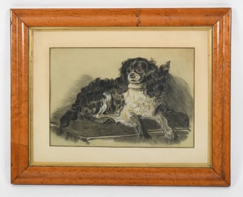 A 19th Century Portrait of a Cavalier King Charles Spaniel