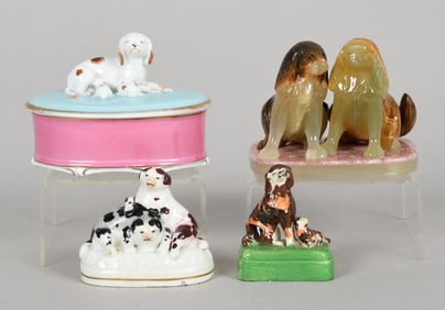 A Group of Antique Dog Figures