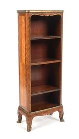 Diminutive Louis XV/XVI Transitional Style Kingwood and Walnut Bookcase