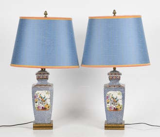 A Pair of English Ceramic Lamps