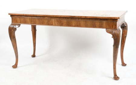 George II Walnut Console Table, Incorporating Antique and Later Elements