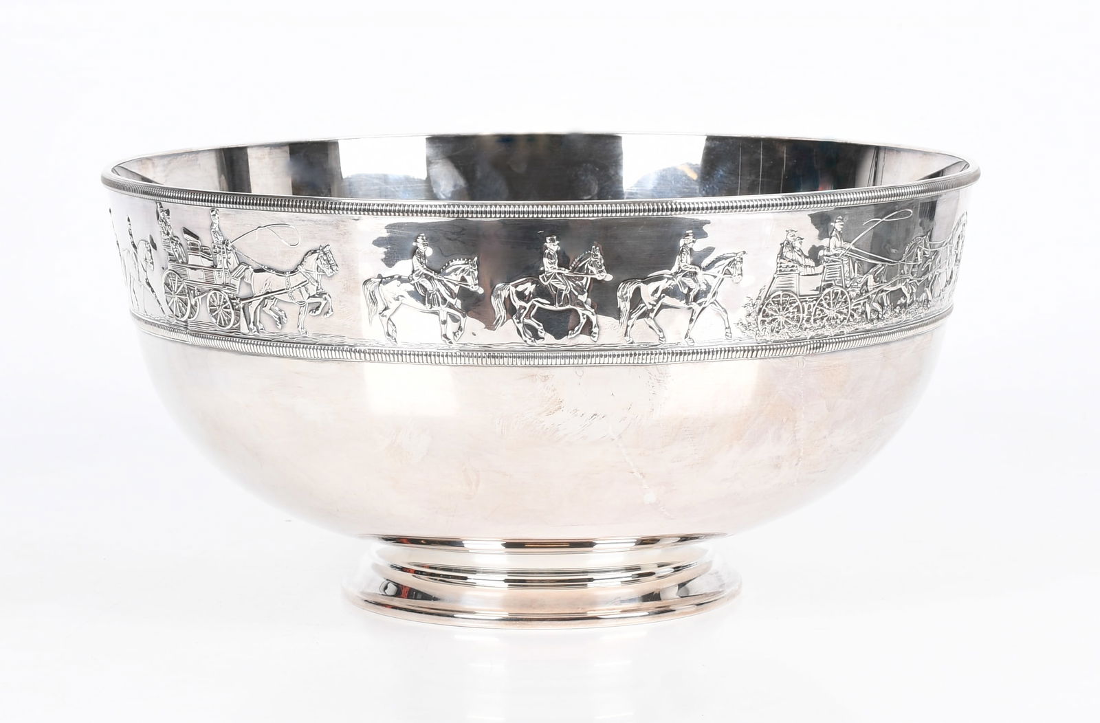 The Equestrian Bowl Large Silver Plated Punch Bowl (1 of 7)