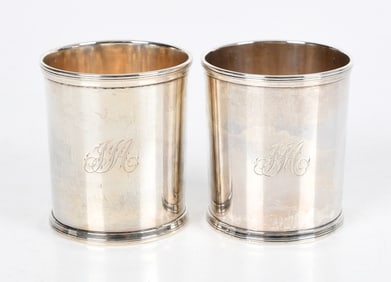 A Pair of American Coin Silver Mint Julep Cups, Fletcher & Gardiner