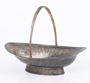 American Coin Silver Cake Basket, Probably Baltimore