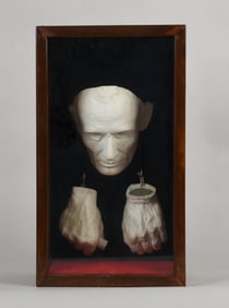 Abraham Lincoln Plaster Hands and Mask After L.W. Volk
