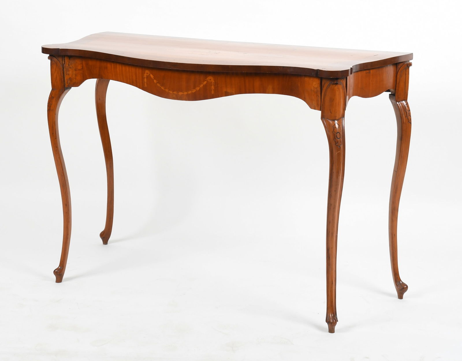 English Inlaid Satinwood Console Table, Late 19th Century (1 of 10)