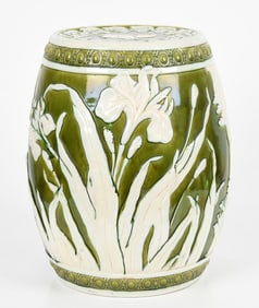 Wardle English Majolica Glazed Earthenware Garden Seat