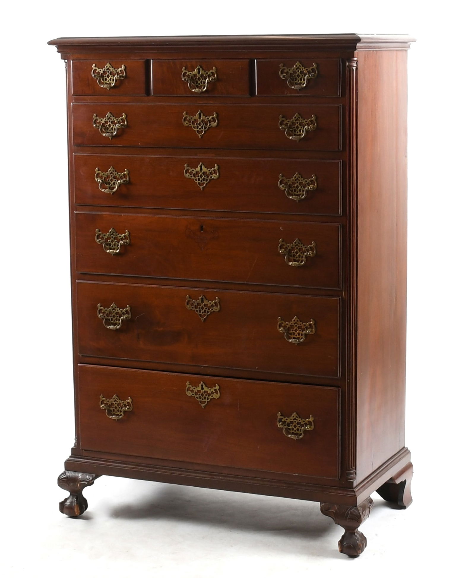 Pennsylvania Chippendale Carved Walnut Tall Chest of Drawers (1 of 16)