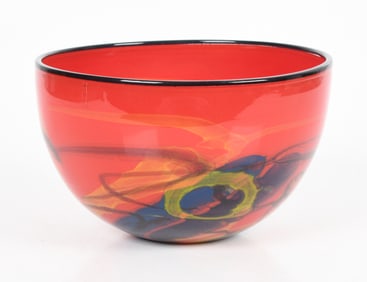 Loan Nemtoi (20th c) Art Glass Bowl