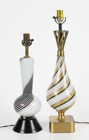 Dino Martens for Aureliano Toso, Murano Glass Table Lamp, Mid 20th Century