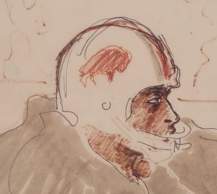 LeRoy Neiman (1921 - 2012) Mixed Media, O.J. Simpson