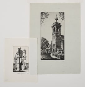 John Taylor Arms (1887 - 1953) Two Etchings