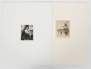 Two Etchings, Peggy Bacon and Bertha Clausen Jaques