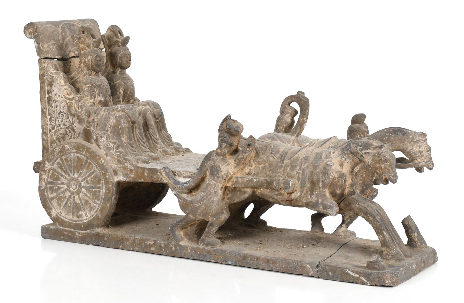 A Ming Style Chinese Carved Stone Figural Group (1 of 15)