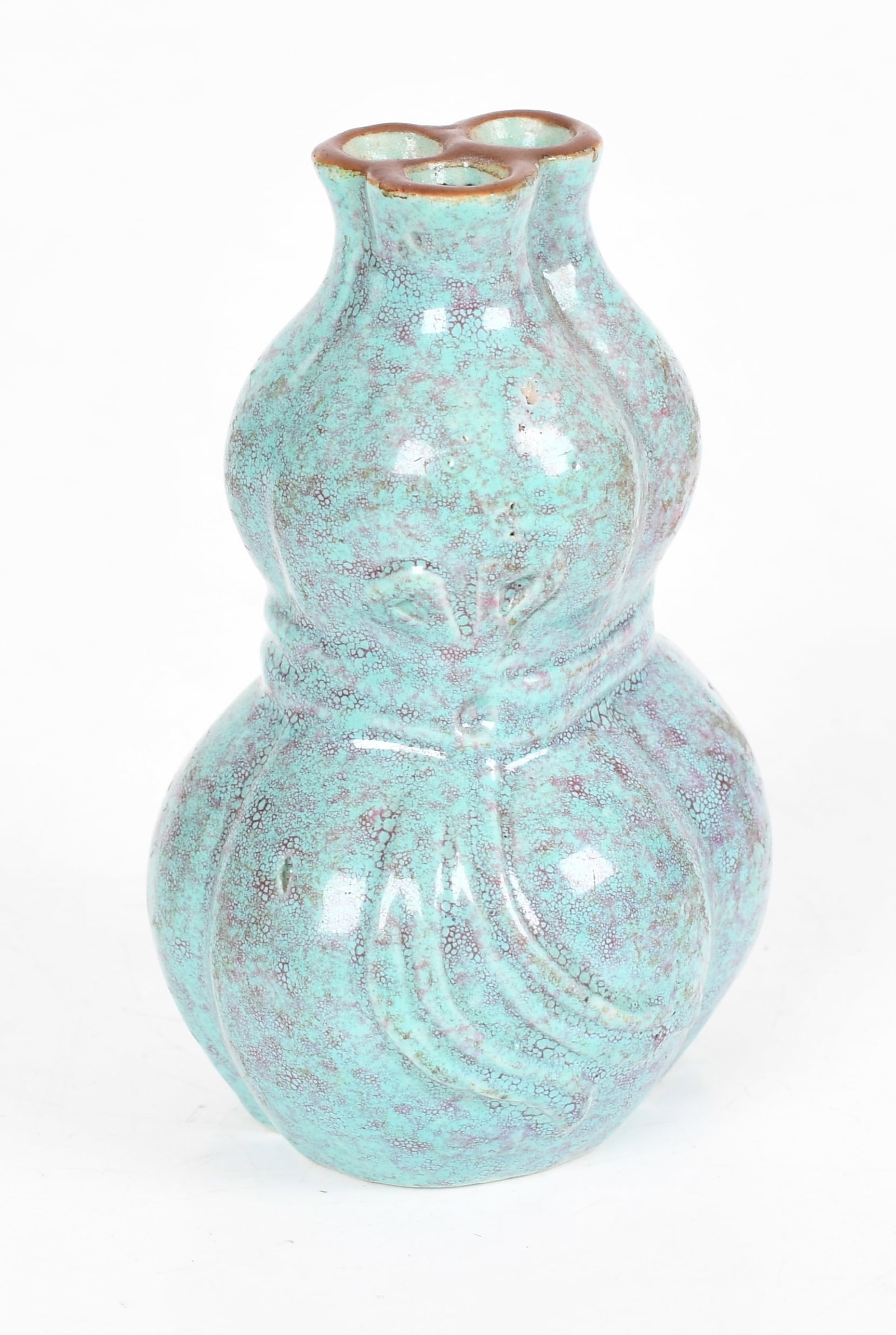 A Chinese Miniature Porcelain Vase, Robin's Egg Blue Glaze (1 of 5)