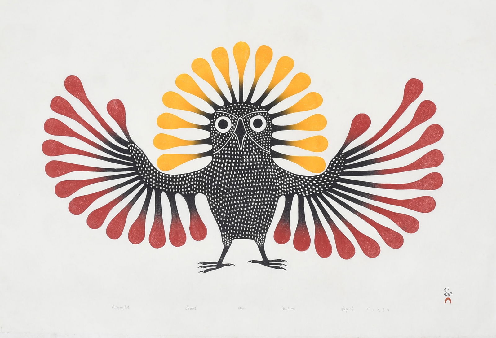 Kenojuak Ashevak (1927-2013), Stonecut (1 of 4)