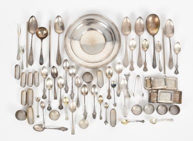 A Group of Assorted Silver Tableware