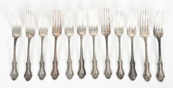 A Set of Sterling Silver Forks by Alvin