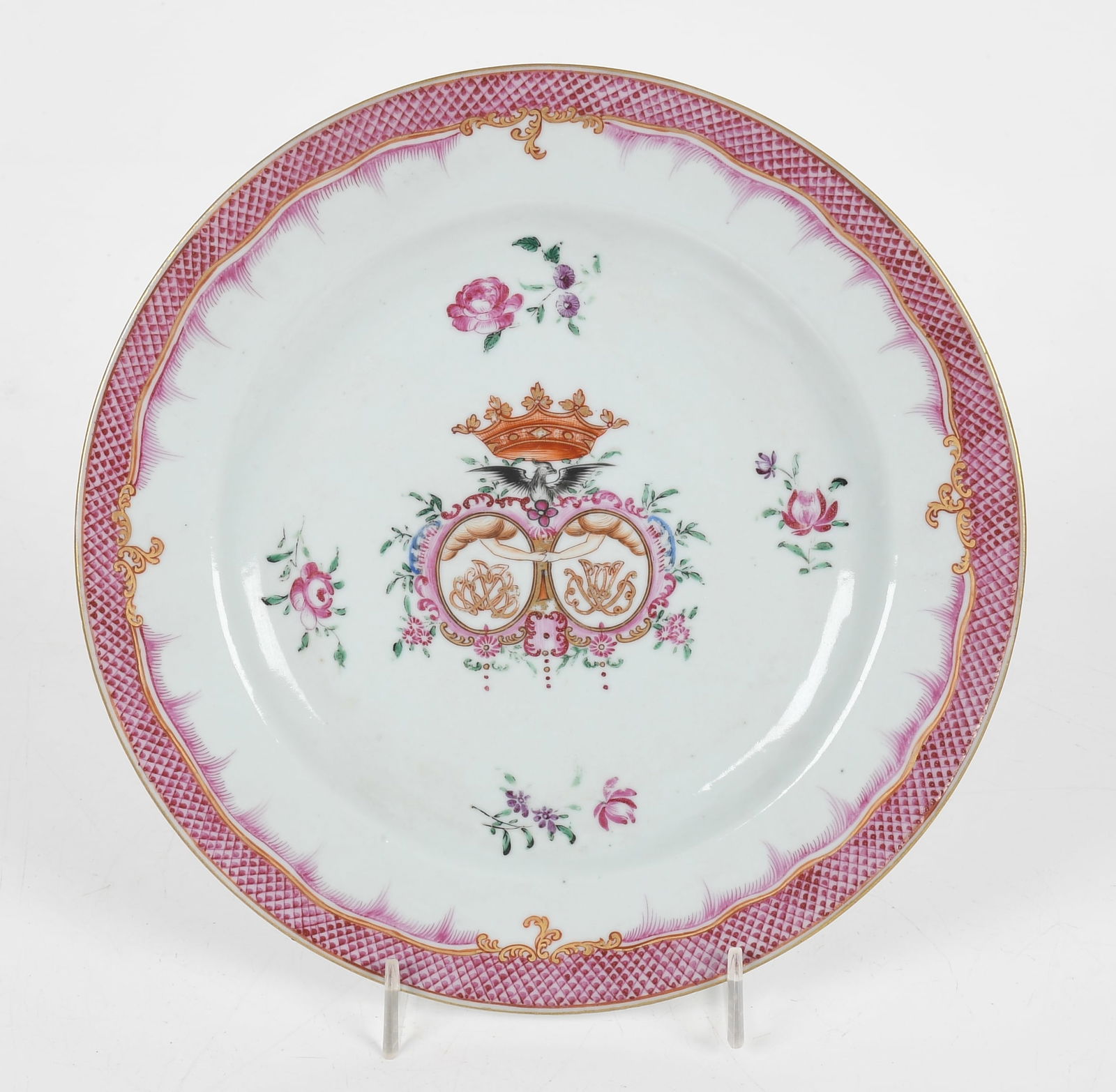 Chinese Export Porcelain Armorial Plate, Fourth Quarter 18th Century (1 of 6)