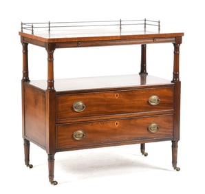 Kittinger George III Style Mahogany Etagere, 20th Century