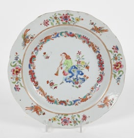 Chinese Export Porcelain Famille Rose Bowl; Western Subject