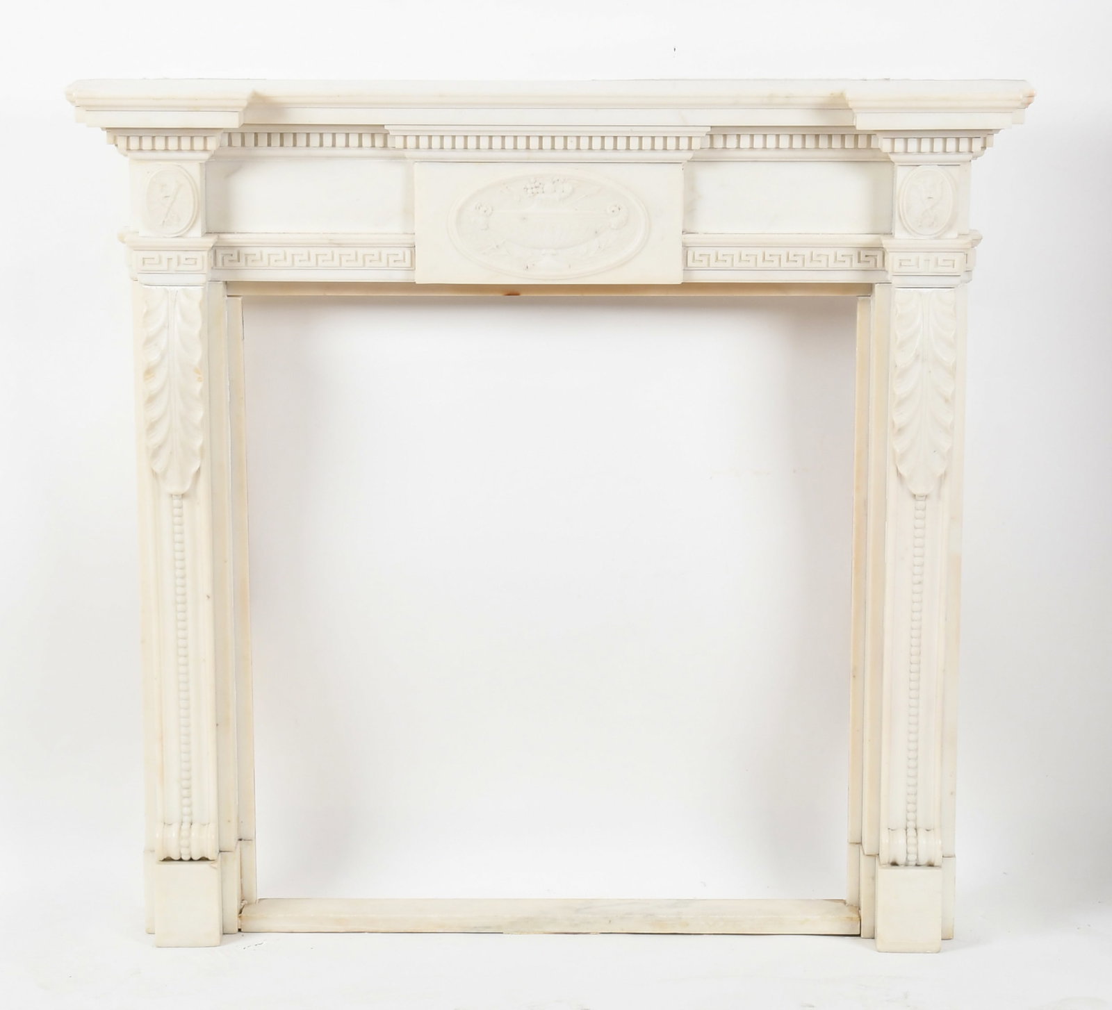 Neoclassical Style Carved Marble Fire Surround / Mantel (1 of 9)