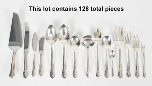 Sterling Silver Flatware Service "Engagement" Pattern by Oneida