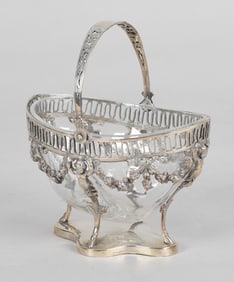 A Hanau Silver Sweet Meat Basket