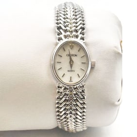 Croton 14K white gold ladies wristwatch
