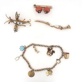 Group of 14K & 10K gold jewelry