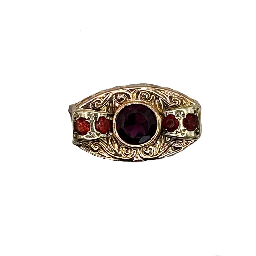 14K Gold Garnet Ring (1 of 2)