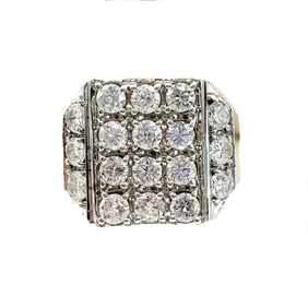 Men's 14K Bi Color Gold 2.70ct Diamond Ring