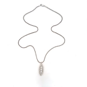 14K white gold Diamond Necklace