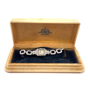 Hamilton Platinum Diamond Ladies Wristwatch