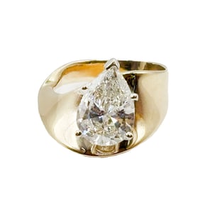 3.19ct Pear Shape Diamond Ring GIA