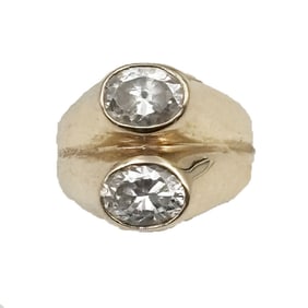 14K Yellow Gold Ring with Cubic Zirconia