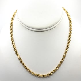 14K Yellow Gold Rope Chain