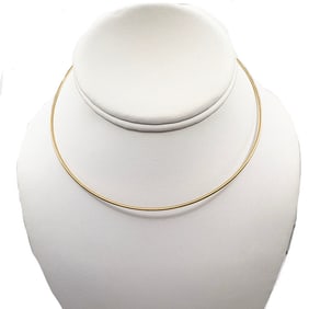 14K Gold Wire Choker Necklace