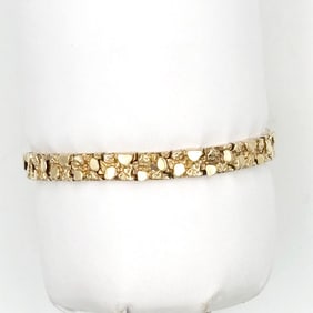 14K Gold Nugget Bracelet