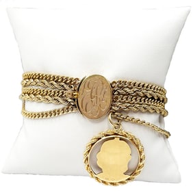 14K Yellow Gold Charm Bracelet