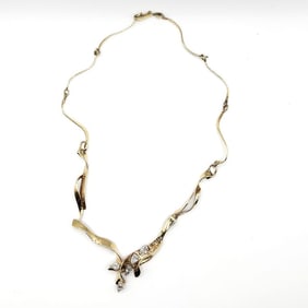 14K Artist Made Diamond Necklace