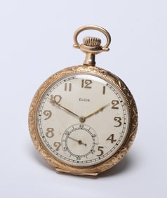 An Elgin Pocket Watch in a 14k Gold Case