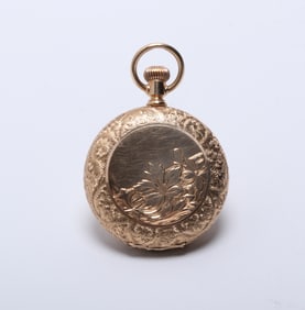 A 14k Gold Pocket Watch by American Watch Co.