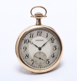A 14k Gold Pocket Watch by Waltham