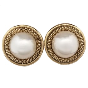 Ruud Kahle 18K Mabe Pearl Earrings